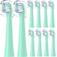 thumbnail image 1 of Têtes de Brosse à Dents Compatibles avec Colgate Hum - Têtes de Brosse Compatibles avec Brosse à Dents Électrique Intelligente Connectée Hum, 10 Unités, Vert, 1 of 4
