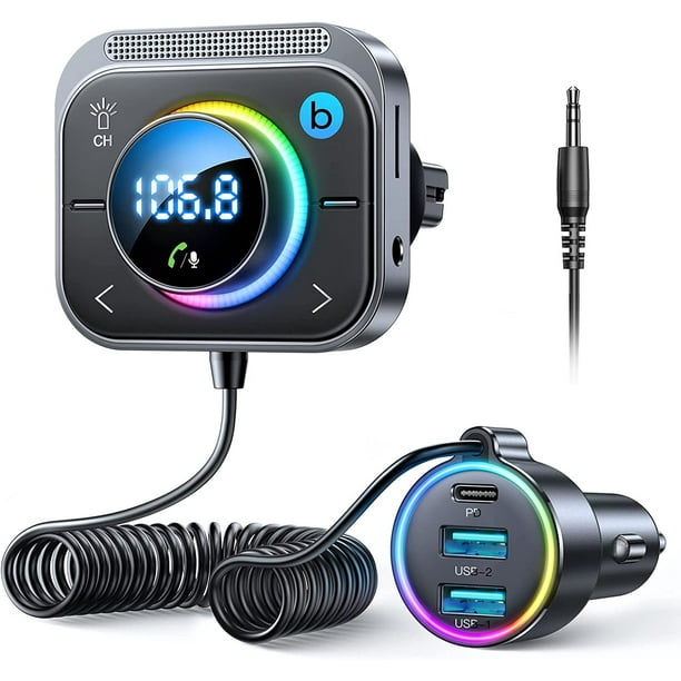 ENEGG Bluetooth Radio FM Transmitter for Car with Charger Audio Receiver  Cigarette Lighter Adapter Music Player Hands Free Car Kit for iPhone  Samsung