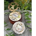 thumbnail image 2 of Antique Brass & Copper Sundial Compass, Sundial Clock in Leather Box Gift Sun Clock Ship Replica Watch, 2 of 7