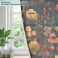 thumbnail image 4 of Yayeee Window Curtains Light Filtering 63"x42" Grommet Panel Pair Home Living Room Decor, Dark Floral Pattern, 4 of 7
