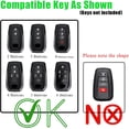 thumbnail image 2 of Key Fob Cover Compatible with Toyota RAV4 Camry Tacoma Corolla Sienna Tundra Prius Grand Highlander 2018-up Keychain Case Holder Protector,4-BTN-Sliding-Door-Black, 2 of 9