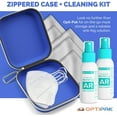 thumbnail image 2 of OptiPak Face Mask Storage Case Kit with Anti Fog Spray & Lens Cleaner Cloth Grey, 2 of 9