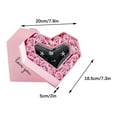 thumbnail image 3 of Aihimol “I Love You” Rose Jewelry Gift Box， Rose Fillable Box, With Plastic Liners, Size 7.87″ X 7.28″ X 1.96″, Valentine'S Day Luxury Style Jewelry Gift Box，Valentine Woman Mom Dad Gift Wrapping, 3 of 9
