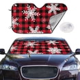 thumbnail image 2 of Daiia Snowflakes On A Buffalo Plaid Windshield Sun Shade for Car SUV Truck (Small ), Car Sun Shade Windshield, Car Shades for Front Windows, Sunshade for Car Windshield, 2 of 7