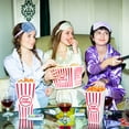 thumbnail image 5 of Movie Night Popcorn Containers - Red & White Striped Reusable Plastic Bucket (Mix 5 Pack), 5 of 7