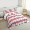 thumbnail image 3 of Manfei Geometric Plaid 3 Pieces Queen Comforter Set for Teens Female Men,Retro Grid Ultra Soft Bedding Sets,Vintage Buffalo Bedding Comforter Set,Ultra Soft Home Decor,Reversible, 3 of 8