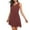 Red, variant on Aoujea Summer Dress Ladies Solid Color Strap V-Neck Belt Sleeveless Vest Dress Summer Sundress Holiday, Gift on Clearance