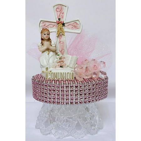 First Communion Spanish Mi Primera Comunion Pink Girls Cake