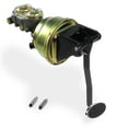 thumbnail image 1 of Universal Firewall 7 in. Dual Brake Pedal Kit Disc & Drum Large Oval Chrome Pad, 1 of 1