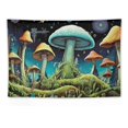 thumbnail image 5 of Mushrooms Decor Tapestry 60x40 Inch Hippie Mushroom Frog Tapestry Trippy plant Wall tapestry for Bedroom College Dorm Tapestries, 5 of 7