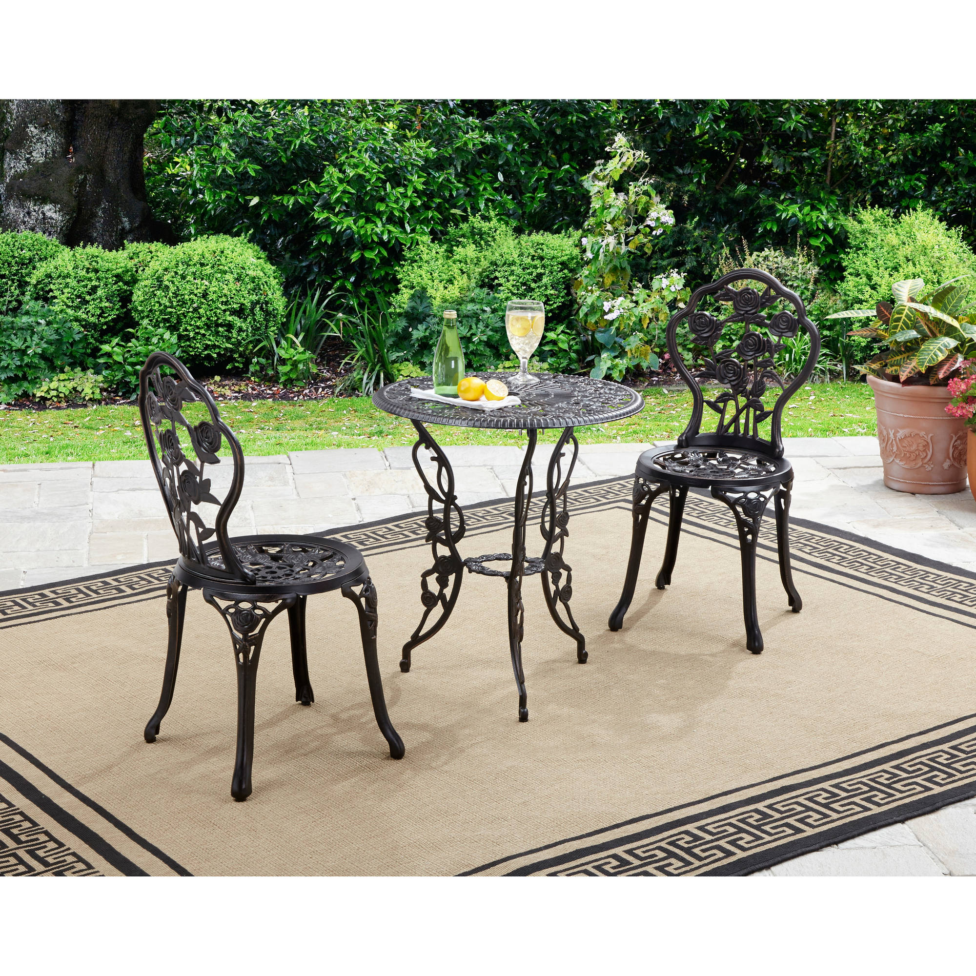 Better Homes and Gardens Rose 3-Piece Outdoor Bistro Set - image 2 of 9