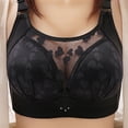 thumbnail image 2 of Ahuyic Womens Bra,Summer Plus Size Bra,Womens Lace Thin Style Ventilate Large Size Bra Without Steel Rim,Black,XXL, 2 of 5
