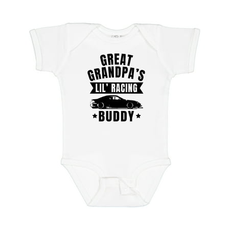

Inktastic Great Grandpas Lil Racing Buddy Gift Baby Boy or Baby Girl Bodysuit