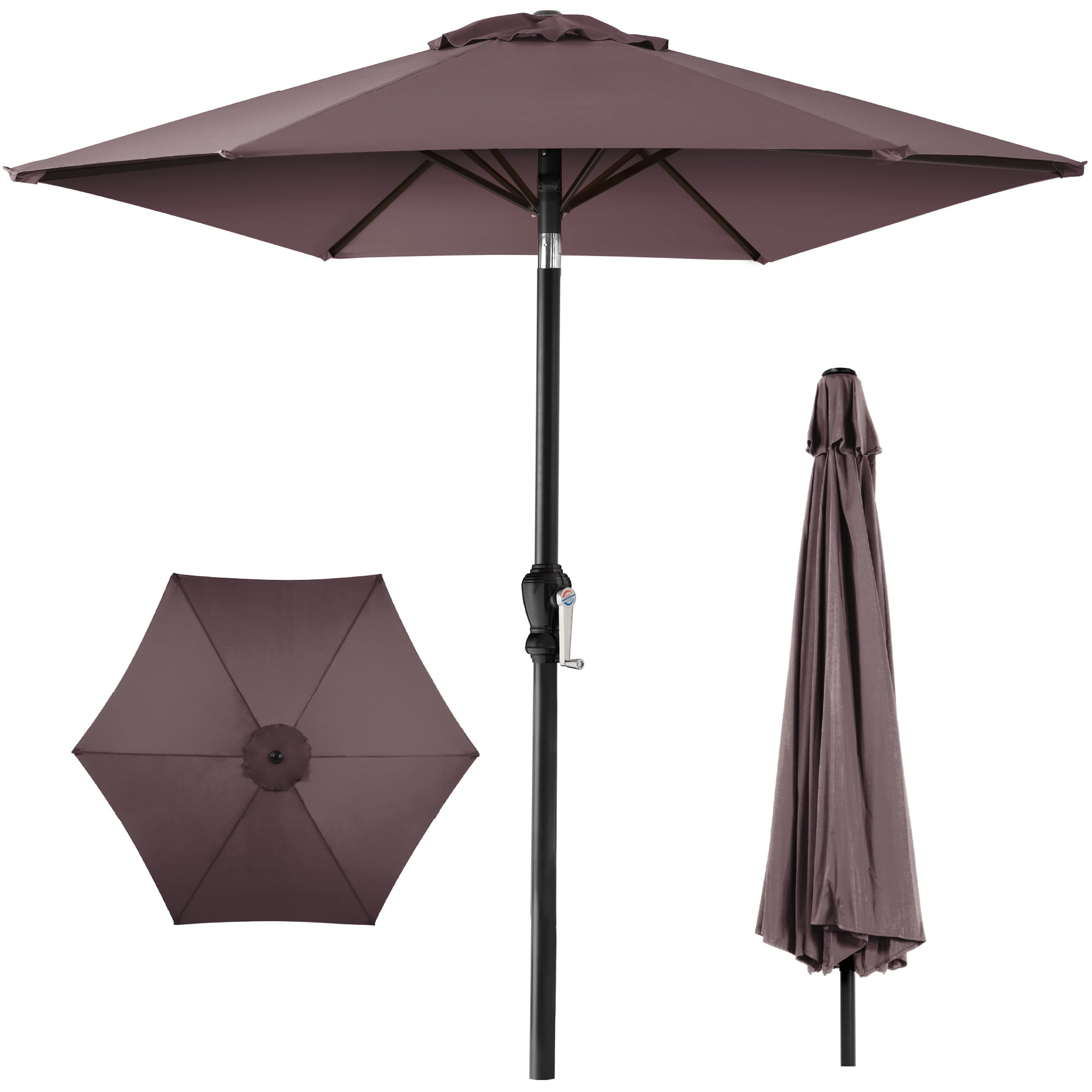 7 foot adjustable patio umbrella lohasco 7 ft. Adjustable Outdoor Sun Umbrella with Tripod Stand  Portable Shade with Carry Bag, Hook and Cup Holders, Navy Blue