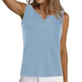 thumbnail image 4 of AherBiu Womens Summer Tank Tops Basic Comfy Loose V Neck Tee Shirts Solid Color Sleeveless Camis Tops, 4 of 7
