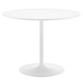 thumbnail image 2 of Modway Amuse 40" Metal & MDF Dining Table with Pedestal Base in White, 2 of 7