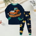 thumbnail image 2 of CAUYDY 24M 2T 3T 4T 5T Baby Boys Sleepers Child Clothing Soft Long Sleeve Top Elastic Pants 2PCS Set Toddler Pjs Little Kids Outfits for Boy Fall Winter Sizes 4-5 Years,Dark Green, 2 of 5