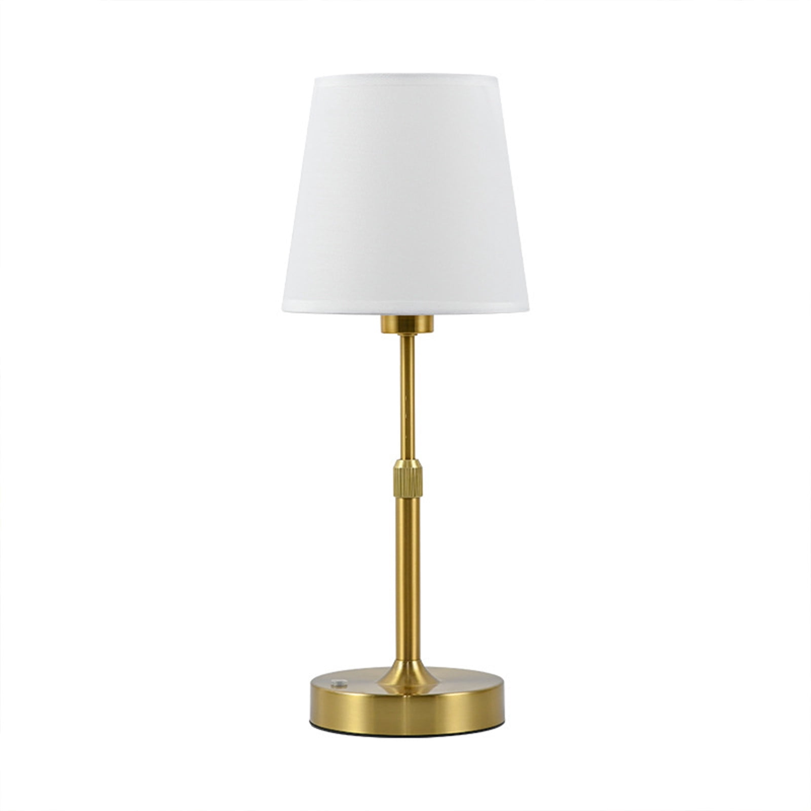 Fabric Metal Adjustable Table Lamp with Telescopic USB Brightness,Stylish Bedside and Desktop Lamp for Home Office Decor,Flameless Safe Lighting for Bedroom Living Room and Holiday Ambiance-Gold