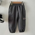 thumbnail image 3 of Luogg Boys Pants Kids Casual Joggers Cargo Pants With Elastic Comfortable Loose Fit Trousers For Toddler To Big Boys Daily Wear Boys Athletic Pants 1-2 Years, 3 of 3