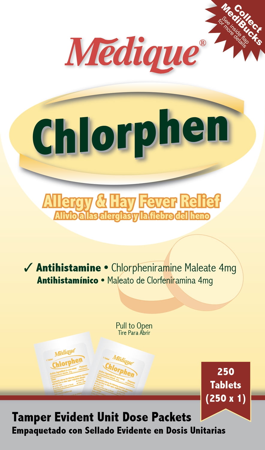 Chlorphen Allergy Relief 4 mg Chlorpheniramine Maleate Tablet, 1 per Box