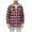 Pink a1, variant on UQJfacai Mens Flannel Hoodie Shirts Casual Button Down Plaid Shirt Jackets for Men Long Sleeve Stylish Hooded Outerwear with Pockets