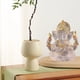 thumbnail image 5 of Estatua del Señor del Dios Indio, Esculturas de Buda ídolo de la Estatua del Elefante hindú de Vidrio de limitación Blanca, decoración de la Sala de Yoga de meditación del Templo 5.5", 5 of 5