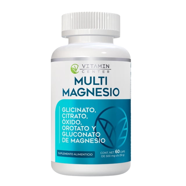 Multimagnesio Glicinato Citrato Óxido Gluconato 60 caps Vitamin Center