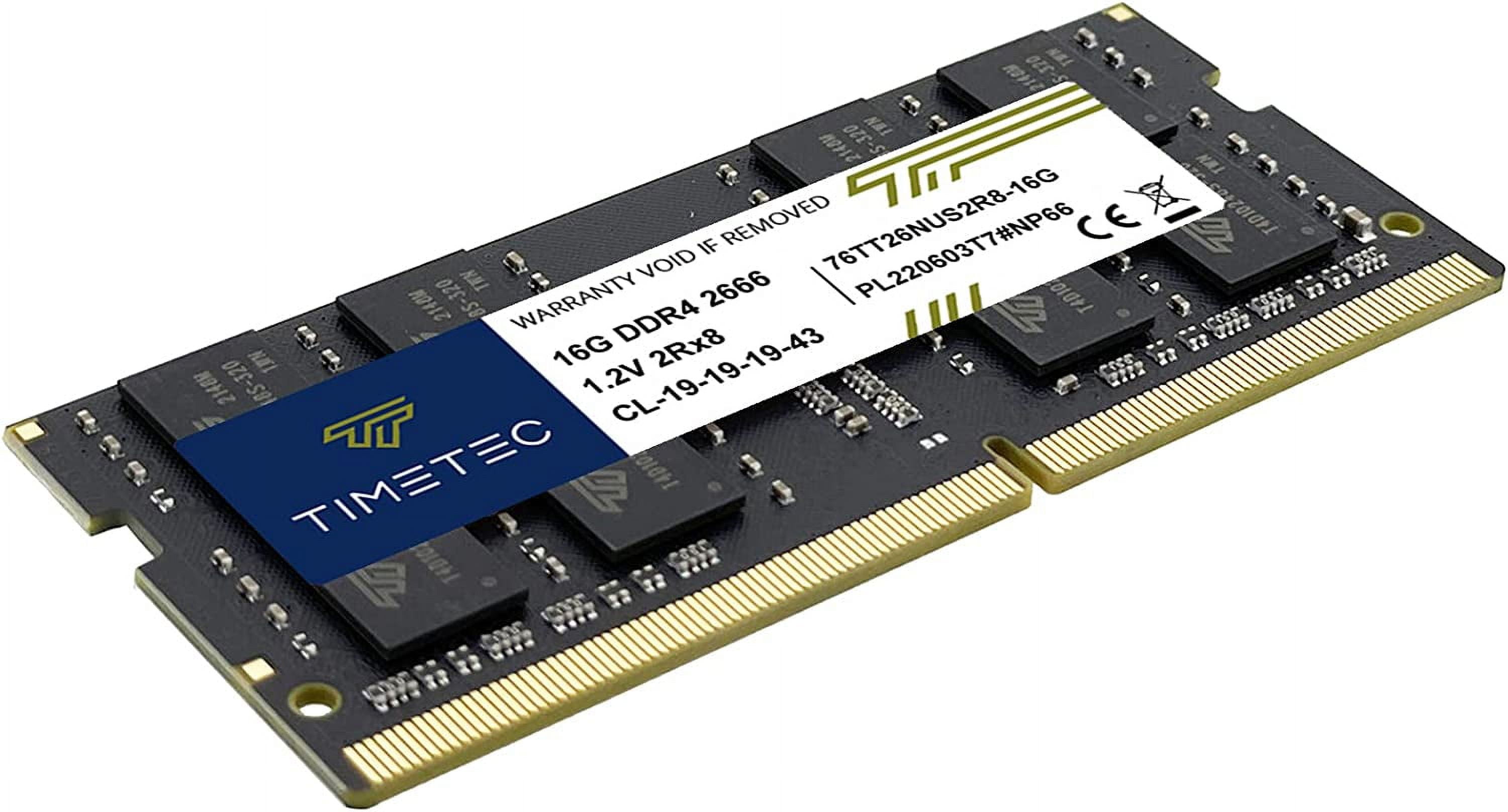 Timetec 32GB KIT (2x16GB) DDR4 2666MHz (PC4-2666V) PC4-21300 SODIMM Laptop RAM – 260-Pin 1.2V CL19 Non-ECC Unbuffered Memory Module for Laptop, Notebook, Mini PC, All-in-One