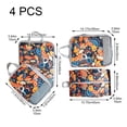 thumbnail image 3 of 4-Pcs Packing Cube Set - Lightweight Organizers For Home Organizers Vacation And Suitcases With Compression Compression Packing Cubes Travel(Blueberry print ), 3 of 7