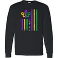 thumbnail image 3 of Inktastic Mardi Gras Flag Long Sleeve T-Shirt, 3 of 5