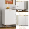 thumbnail image 5 of Ataucjin Sideboard Buffet Cabinet with Storage, 55‘’ Kitchen Storage Cabinet with 2 Doors and 3 Drawers, Modern Wood Coffee Bar Table for Dining Room, White, 5 of 6