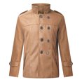 thumbnail image 2 of EOYWHK Winter Blazers for Men Short Trench Pea Coats Long Sleeve Single Breasted Dress Jacket, 2 of 8