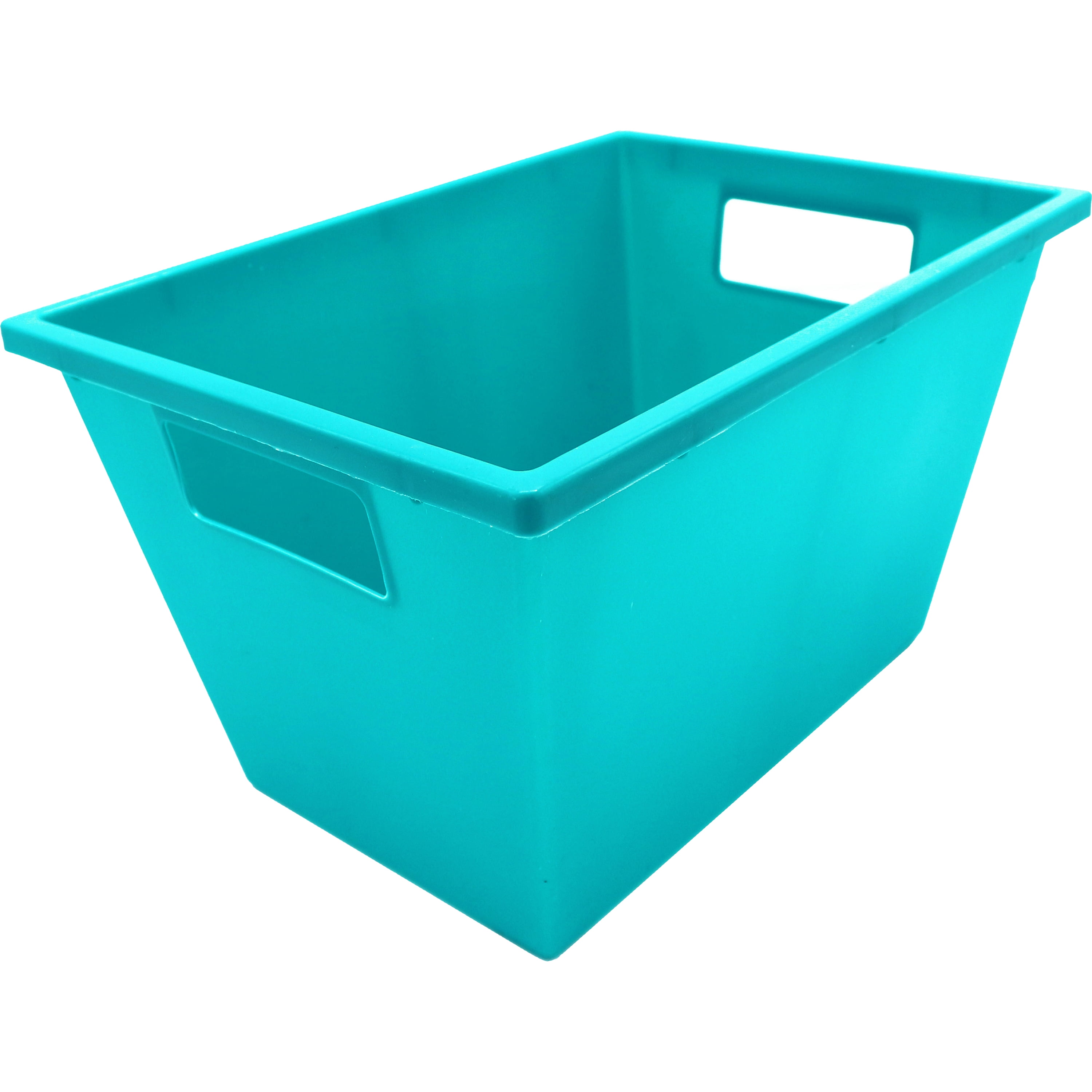 Large Plastic Storage Bin w/ Handles Teal - Yahoo Shopping