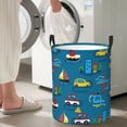 thumbnail image 6 of Uemuo Transportations with Buildings Pattern Circular Laundry Hamper Basket with handles,Collapsible laundry basket,Large capacity laundry hamper,Laundry Organizer-, 6 of 8