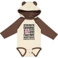 thumbnail image 3 of Inktastic Breast Cancer Awareness Strenght Courage Support Love Boys or Girls Long Sleeve Baby Bodysuit, 3 of 5