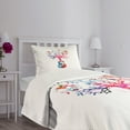 thumbnail image 3 of Ambesonne Guitar Quilted Bedspread Set 2 Pcs, Tree Butterflies, Twin Size, Multicolor, 3 of 5