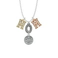 thumbnail image 2 of Delight Jewelry Silvertone Owl - Round Seal Multi-Colored Crystal Mom Charm Necklace, 2 of 5