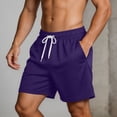 thumbnail image 7 of DODADAWANJ Summer Mens Shorts Elastic Waist Comfort Breathable Running Athletic Shorts Lightweight Mesh Shorts Casual Outfits Purple S, 7 of 7