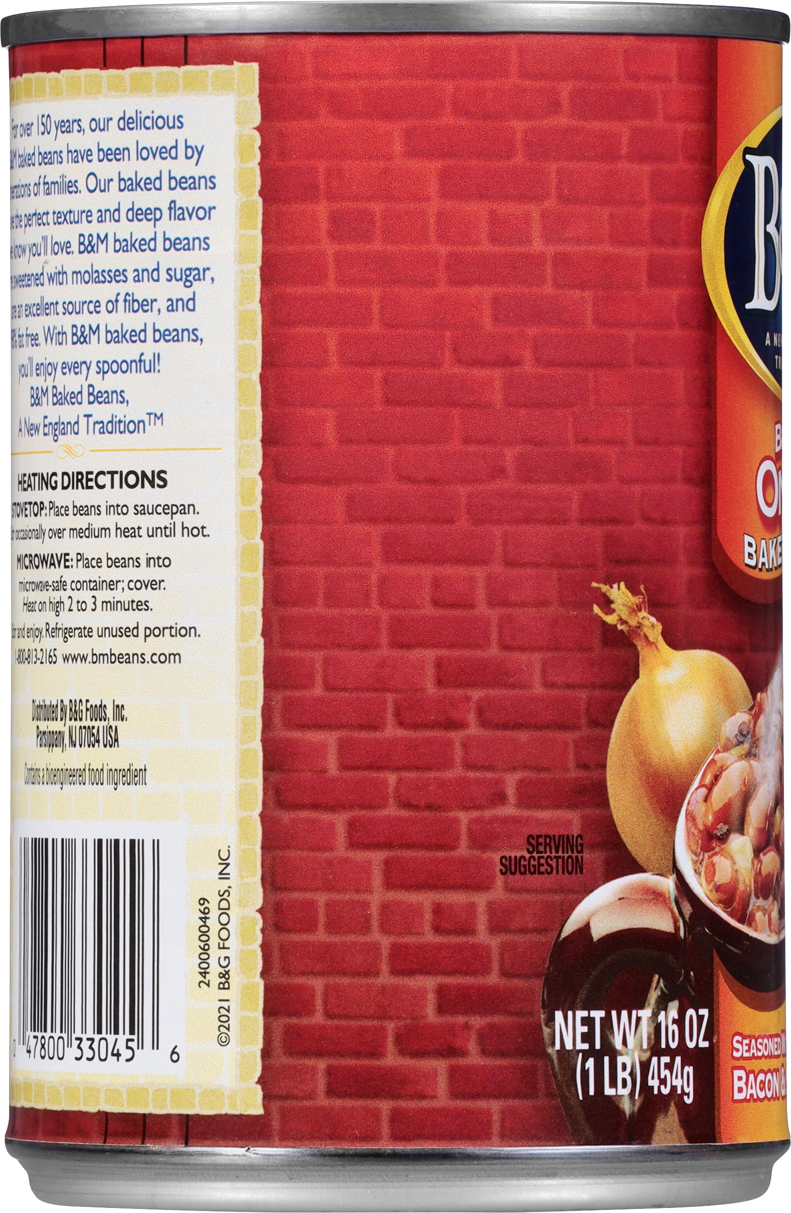 B&M Bacon & Onion Baked Beans, Shelf-Stable, 16 oz Can