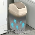 thumbnail image 5 of Lilixerw 12.5 Inch Swing Lid Trash Can with Odor Control,Compact Flip Top Garbage Bin for Office,Bathroom,Desk Side,Small Space Waste Bin,Khaki, 5 of 6