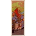 thumbnail image 2 of Adolf Hohenstein 9x18 Gold Ornate Wood Frame and Double Matted Museum Art Print Titled - Iris (1899), 2 of 4