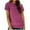 Hot Pink, variant on Busydd Womens Summer Tops Casual Round Neck Short Sleeve T-Shirt Tops Fashion Solid Loose Fit Basic Blouse Tops