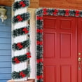 thumbnail image 5 of Xtnmypj 3 Pack 6.56ft Christmas Tinsel Garlands with Bows Snowflake for Home Mantle Fireplace Stairs Door Xmas Tree Home Decor, Metallic Twist Hanging Tinsel Garland for Christmas Decorations, 5 of 6