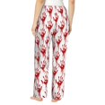 thumbnail image 2 of Bixox Women's Red Bloody Scary Hands Patterned Pajama Pants Loungewear, 2 of 5