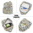 thumbnail image 5 of FORMRS Mini Backpack Purse for Women Quilted Travel Daypack Casual Shoulder Bag, Blue Lemons Pattern, 5 of 7