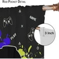 thumbnail image 6 of Gaming Curtains for Boys Teens, Black Video Games Video Game Window Drapes Game Controller Home Decor Window Treatments for Kids Bedroom Living Room, （W26xL84 Inch） x2 Panels, 6 of 6