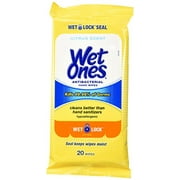 7 Pack Wet Ones Antibacterial 20 Hand Wipes Citrus Scent Travel/Purse(140 Total)