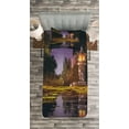 thumbnail image 3 of Ambesonne Landscape Quilted Bedspread Set 2 Pcs, Forest Night Swamp Art, Twin Size, Multicolor, 3 of 3