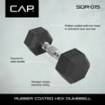 thumbnail image 5 of (2 pack) CAP Barbell Coated Hex Dumbbell, Single 45 Lbs., 5 of 9