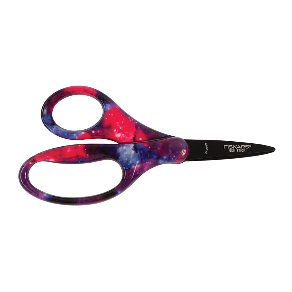 Fiskars 5' Kids Scissors - Pointed-Tip-Decorated Non-Stick - Milkyway